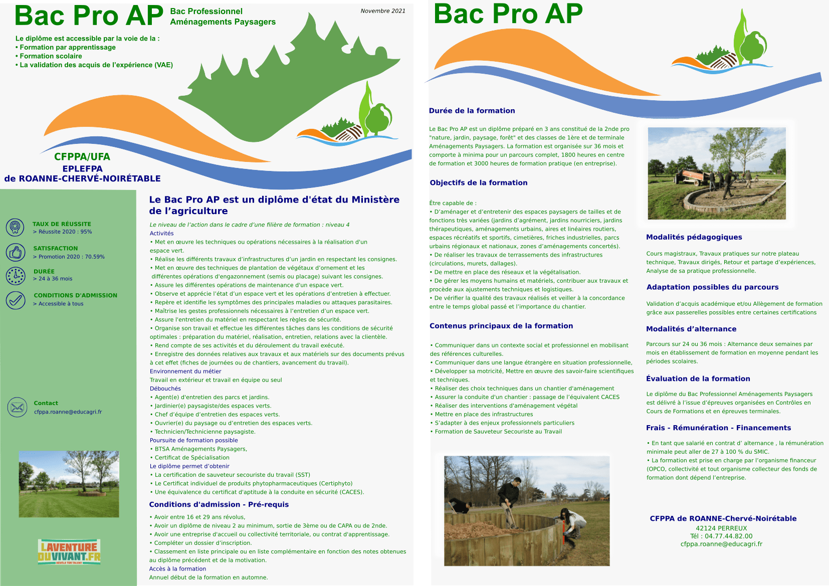 Page De Garde D'un Rapport En Bac Pro Aménagement Paysagers Bac Pro Aménagements Paysagers - EPLEA