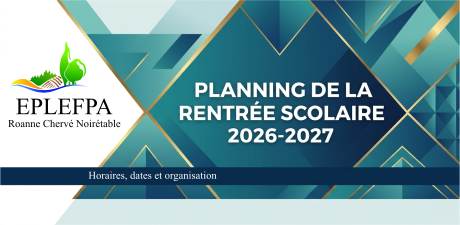 Planning rentrée scolaire 2026-2027